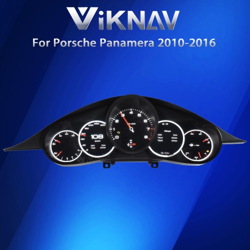 Viknav Digital Cluster Car Speedometer For Porsche Panamera 2010-2016 Linux System Car Instrument Cluster Screen Instrument Replacement