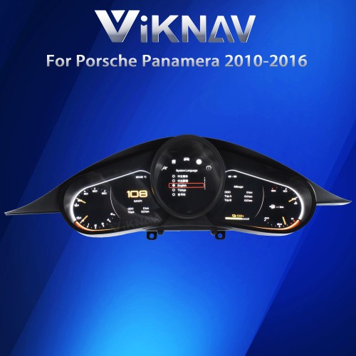 Viknav Digital Cluster Car Speedometer For Porsche Panamera 2010-2016 Linux System Car Instrument Cluster Screen Instrument Replacement
