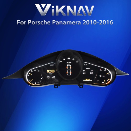 Viknav Digital Cluster Car Speedometer For Porsche Panamera 2010-2016 Linux System Car Instrument Cluster Screen Instrument Replacement