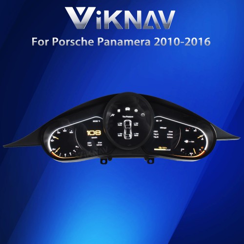 Viknav Digital Cluster Car Speedometer For Porsche Panamera 2010-2016 Linux System Car Instrument Cluster Screen Instrument Replacement