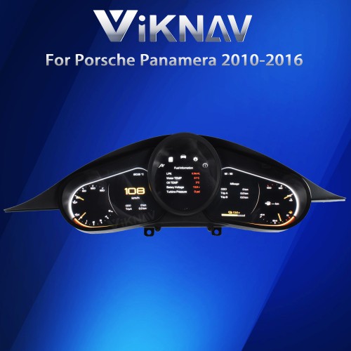 Viknav Digital Cluster Car Speedometer For Porsche Panamera 2010-2016 Linux System Car Instrument Cluster Screen Instrument Replacement