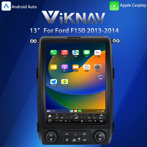Viknav Andriod Auto Stereo 13 Inch Car Radio For Ford F150 2013-2014 Wireless Carplay GPS Navigation Multimedia Player Head Unit