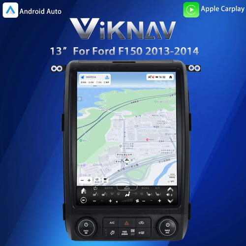 Viknav Andriod Auto Stereo 13 Inch Car Radio For Ford F150 2013-2014 Wireless Carplay GPS Navigation Multimedia Player Head Unit