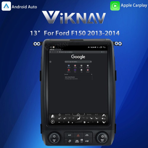 Viknav Andriod Auto Stereo 13 Inch Car Radio For Ford F150 2013-2014 Wireless Carplay GPS Navigation Multimedia Player Head Unit