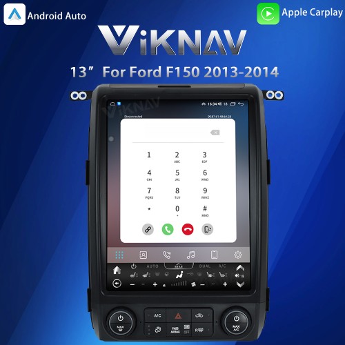 Viknav Andriod Auto Stereo 13 Inch Car Radio For Ford F150 2013-2014 Wireless Carplay GPS Navigation Multimedia Player Head Unit