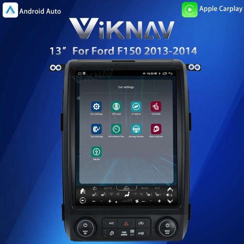 Viknav Andriod Auto Stereo 13 Inch Car Radio For Ford F150 2013-2014 Wireless Carplay GPS Navigation Multimedia Player Head Unit
