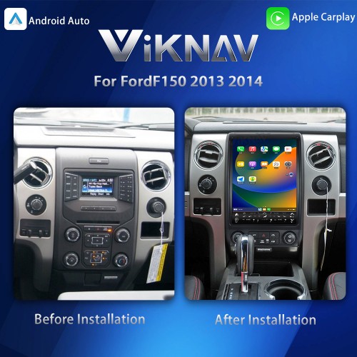 Viknav Andriod Auto Stereo 13 Inch Car Radio For Ford F150 2013-2014 Wireless Carplay GPS Navigation Multimedia Player Head Unit