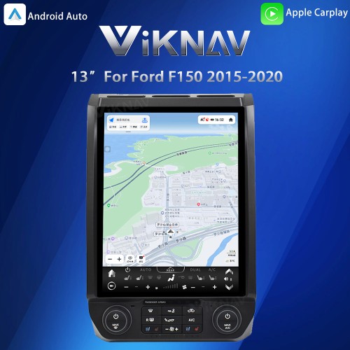 Viknav 13 Inch Car Radio For Ford F150 2015-2020 IPS QHD Touch Stereo Screen GPS Navigation Carplay Multimedia Player Head Unit