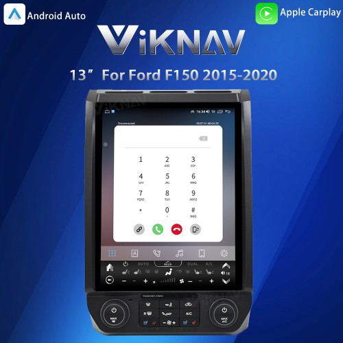 Viknav 13 Inch Car Radio For Ford F150 2015-2020 IPS QHD Touch Stereo Screen GPS Navigation Carplay Multimedia Player Head Unit