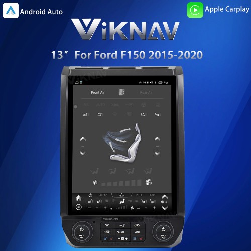 Viknav 13 Inch Car Radio For Ford F150 2015-2020 IPS QHD Touch Stereo Screen GPS Navigation Carplay Multimedia Player Head Unit
