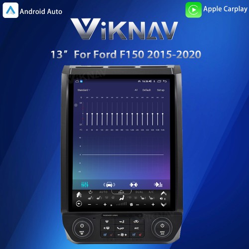 Viknav 13 Inch Car Radio For Ford F150 2015-2020 IPS QHD Touch Stereo Screen GPS Navigation Carplay Multimedia Player Head Unit