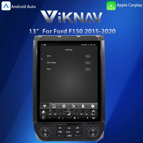 Viknav 13 Inch Car Radio For Ford F150 2015-2020 IPS QHD Touch Stereo Screen GPS Navigation Carplay Multimedia Player Head Unit