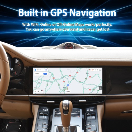 Viknav 12.3 Inch For Porsche Panamera 2011-2017 Multimedia Player Touch Screen Head Unit Android Auto Tape Recorder GPS Navigation
