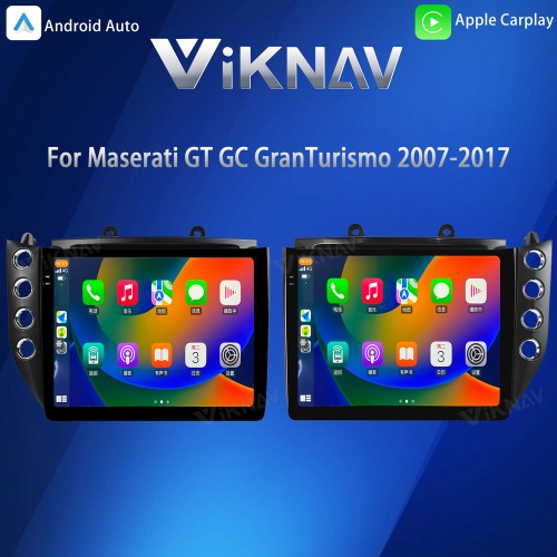 Viknav 10.25 Inch Android 8 Core Car Radio Player For Maserati GT GC GranTurismo 2007-2017 Car Multimedia Player GPS Navigation(Black 128GB)