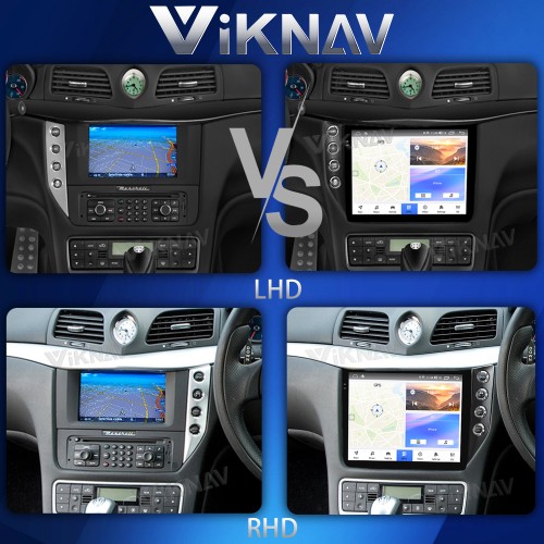 Viknav 10.25 Inch Android 8 Core Car Radio Player For Maserati GT GC GranTurismo 2007-2017 Car Multimedia Player GPS Navigation(Black 128GB)