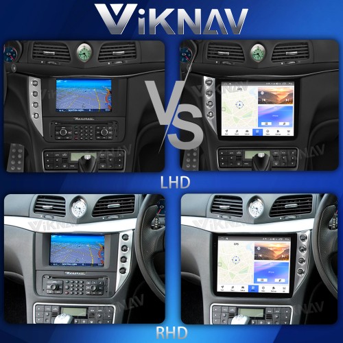 Viknav 10.25 Inch Android 8 Core Car Radio Player For Maserati GT GC GranTurismo 2007-2017 Car Multimedia Player GPS Navigation(Silver 128GB)