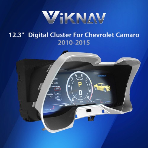 Viknav 12.3 Inch Digital Dash Instrument Cluster Replacement For Chevrolet 5th Gen Camaro 2010-2015 Linux LCD Cluster Display Speedometer Guage