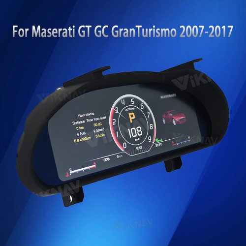 Viknav 12.3 Inch Car LCD Digital Cluster Speedometer For Maserati GT GC GranTurismo 2007-2017 Dashboard Instrument Virtual Cockpit