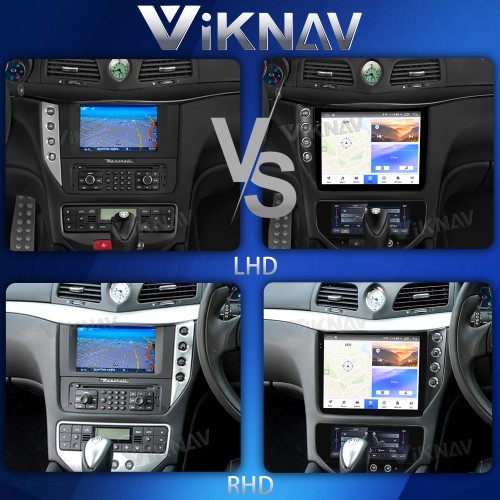 Viknav 10.25 Inch Android 8 Core Car Radio Player For Maserati GT GC GranTurismo 2007-2017  Car Multimedia Player GPS Navigation(Black Car Radio+AC)
