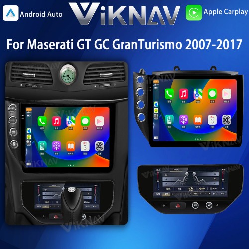 Viknav 10.25 Inch Android 8 Core Car Radio Player For Maserati GT GC GranTurismo 2007-2017  Car Multimedia Player GPS Navigation(Black Car Radio+AC)