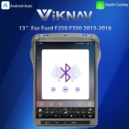 Viknav 13″ IPS QHD Car Radio For Ford F250 F350 2013-2016 Touch Stereo Screen GPS Navigation Carplay Multimedia Player Head Unit