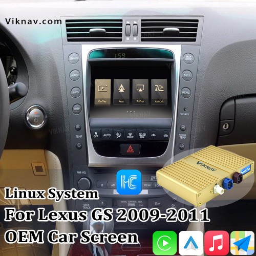 Viknav Linux Interface Box For Lexus GS 2009 -2011 Wireless Apple CarPlay Android Auto Only Support Original Car Screen