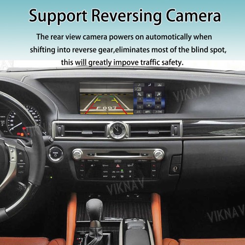 Viknav Linux System For Lexus GS 2012 -2015 Wireless Apple CarPlay Android Auto only support original car 12.3 inch Screen