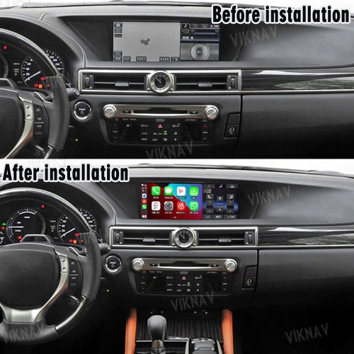 Viknav Linux System For Lexus GS 2012 -2015 Wireless Apple CarPlay Android Auto only support original car 12.3 inch Screen