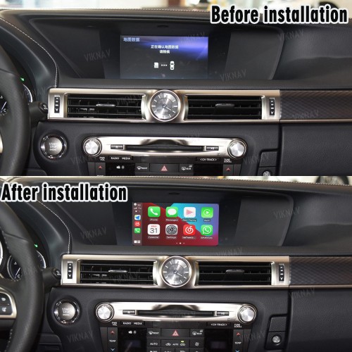 Viknav Linux System For Lexus GS 2012 -2020 Wireless Apple CarPlay Android Auto only support original car 8.8  inch Screen