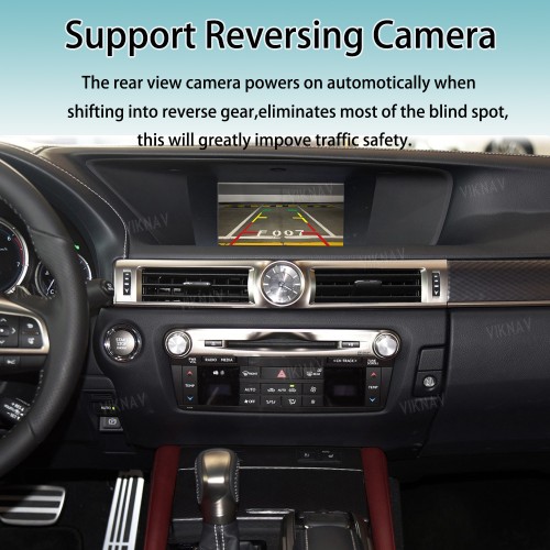 Viknav Linux System For Lexus GS 2012 -2020 Wireless Apple CarPlay Android Auto only support original car 8.8  inch Screen