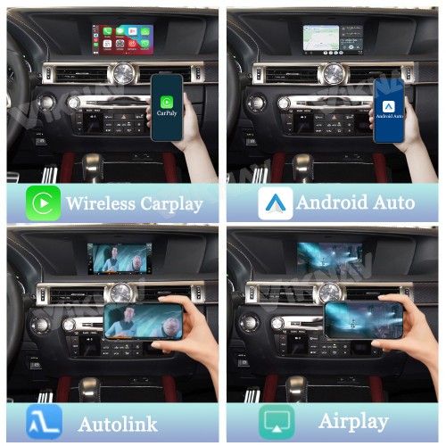 Viknav Linux System For Lexus GS 2012 -2020 Wireless Apple CarPlay Android Auto only support original car 8.8  inch Screen