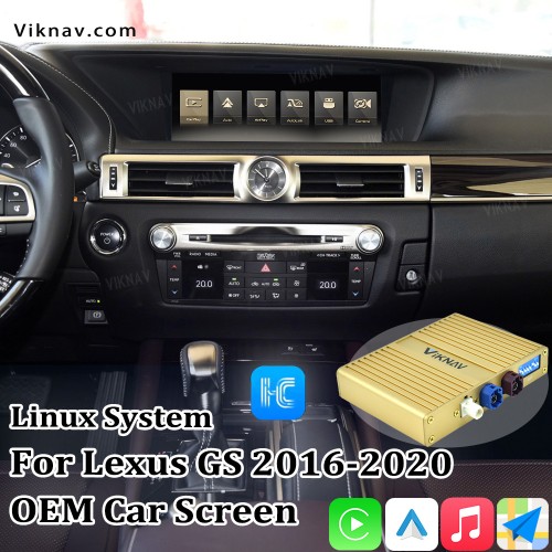 Viknav Linux System For Lexus GS 2016 -2020 Wireless Apple CarPlay Android Auto only support original car 12.3 inch Screen