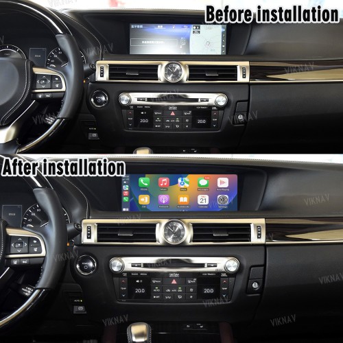 Viknav Linux System For Lexus GS 2016 -2020 Wireless Apple CarPlay Android Auto only support original car 12.3 inch Screen