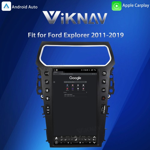 Viknav 13.6″ IPS QHD Andriod Car Radio For Ford Explorer 2011-2019 Touch Stereo Screen GPS Navigation Carplay Multimedia Player Head Unit