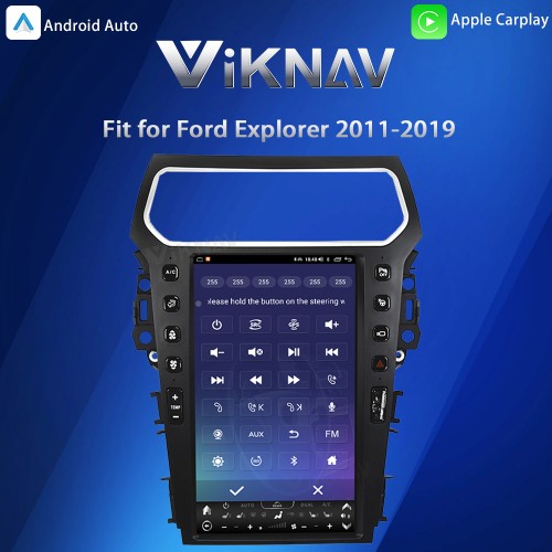 Viknav 13.6″ IPS QHD Andriod Car Radio For Ford Explorer 2011-2019 Touch Stereo Screen GPS Navigation Carplay Multimedia Player Head Unit