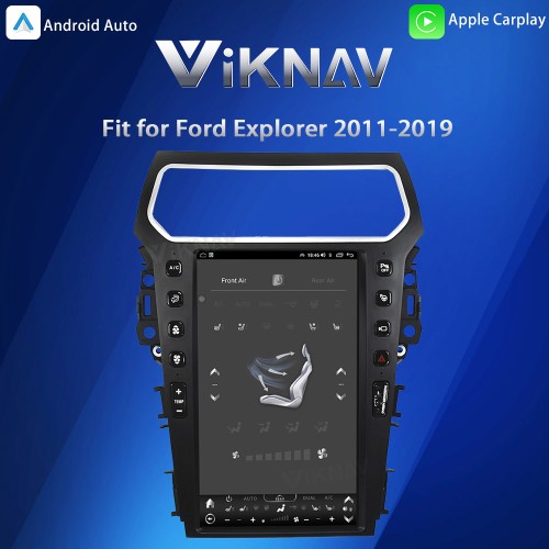 Viknav 13.6″ IPS QHD Andriod Car Radio For Ford Explorer 2011-2019 Touch Stereo Screen GPS Navigation Carplay Multimedia Player Head Unit