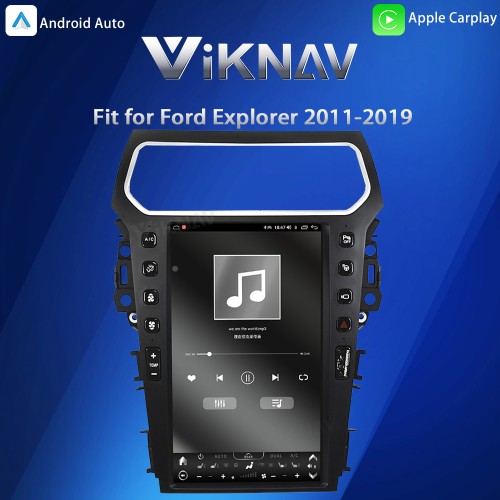 Viknav 13.6″ IPS QHD Andriod Car Radio For Ford Explorer 2011-2019 Touch Stereo Screen GPS Navigation Carplay Multimedia Player Head Unit