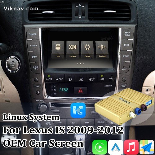 Viknav Linux System For Lexus IS 2009 -2012 Wireless Apple CarPlay Android Auto Only Support Original Car Screen