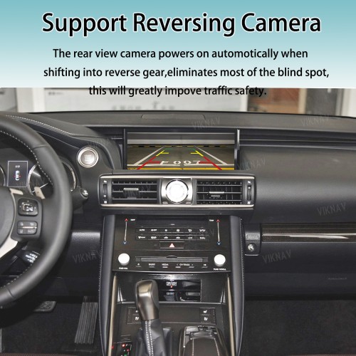 Viknav Linux System For Lexus IS 2017 -2019 Wireless Apple CarPlay Android Auto only support original car 10.25 inch Screen
