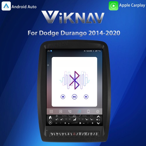Viknav 13.8 Inch Car Radio For Dodge Durango 2014-2020 Android Tesla Style Stereo Autoradio Receiver Multimedia Player GPS Navigation Head Unit