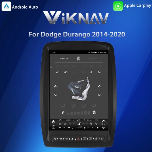 Viknav 13.8 Inch Car Radio For Dodge Durango 2014-2020 Android Tesla Style Stereo Autoradio Receiver Multimedia Player GPS Navigation Head Unit