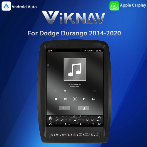 Viknav 13.8 Inch Car Radio For Dodge Durango 2014-2020 Android Tesla Style Stereo Autoradio Receiver Multimedia Player GPS Navigation Head Unit
