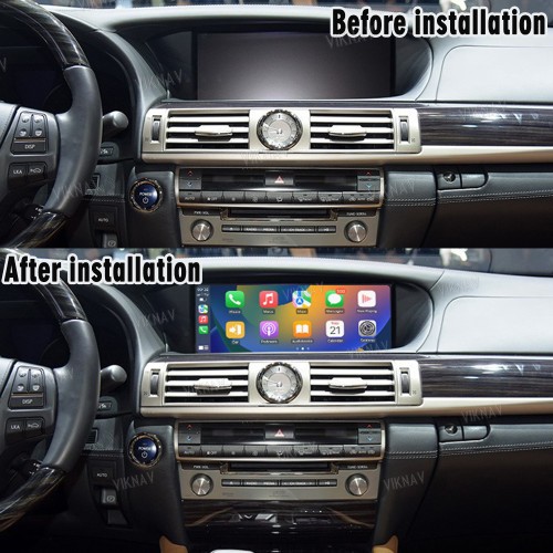 Viknav Fit For Original Car 12.3 Inch Screen Linux System For Lexus LS 2016 2017 Wireless Apple CarPlay Android Auto (Full Screen)