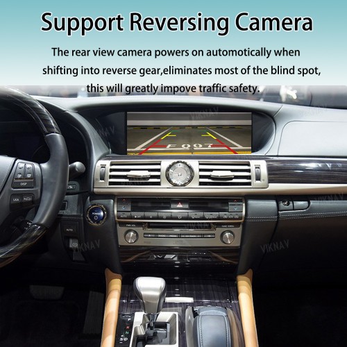Viknav Fit For Original Car 12.3 Inch Screen Linux System For Lexus LS 2016 2017 Wireless Apple CarPlay Android Auto (Full Screen)