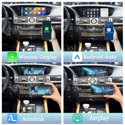 Viknav Fit For Original Car 12.3 Inch Screen Linux System For Lexus LS 2016 2017 Wireless Apple CarPlay Android Auto (Full Screen)