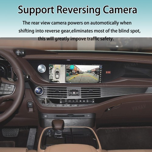 Viknav Linux System For Lexus LS 2018 -2020 Wireless Apple CarPlay Android Auto display screen