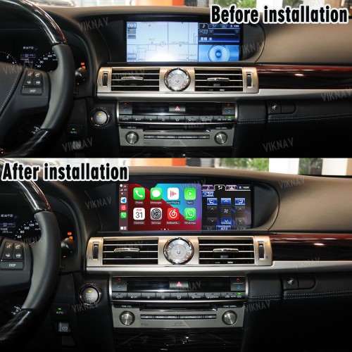 Viknav Fit For Original Car 12.3 Inch Screen Linux System For Lexus LS 2013 2014 2015 Wireless Apple CarPlay Android Auto (Half Screen)