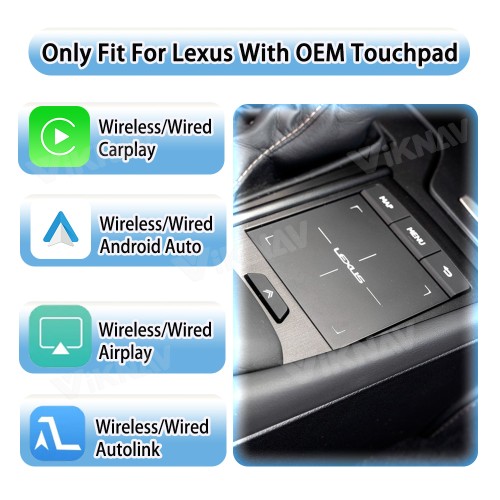 Viknav Fit For Original Car Screen Linux System For Lexus LS 2021 2022 2023 Wireless Apple CarPlay Android Auto