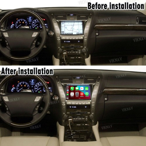 Viknav Linux System For Lexus LS 2007 -2008 Wireless Apple CarPlay Android Auto Only Support Original Car Screen