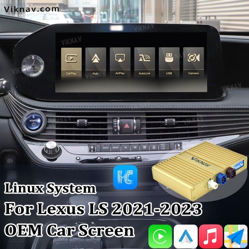 Viknav Fit For Original Car Screen Linux System For Lexus LS 2021 2022 2023 Wireless Apple CarPlay Android Auto